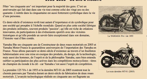 Yamaha 50 ans